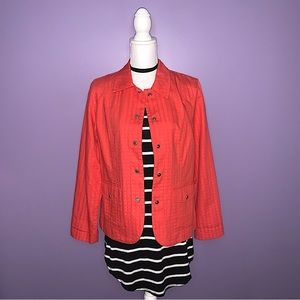 Vintage Coldwater Creek Orange Textured Jacket